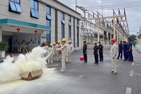 合川供電公司開展變電站消防應急演練:變電站